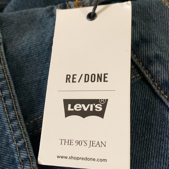 RE/DONE Levi’s Button Fly Tinted Steel Blue 90’s Jeans New With Tags - Picture 13 of 15